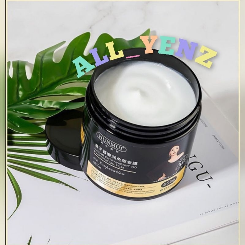 HUNMUI 500ml Masker Rambut Krim Pelurus Hair Mask Keratin Treatment