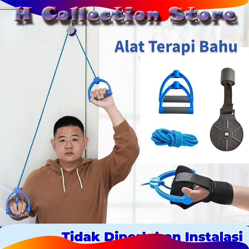 Terapi Penderita Stroke Fisioterapi Tangan Hemiplegia Peralatan Pelatihan Alat Terapi Bahu /Pulley Untuk Latihan Rehabilitasi Exercise Pulley Arm Rehabilitation Over Door Training Equipment Braces Supports Elastic Train - Terapi Stroke - shoulder pulley