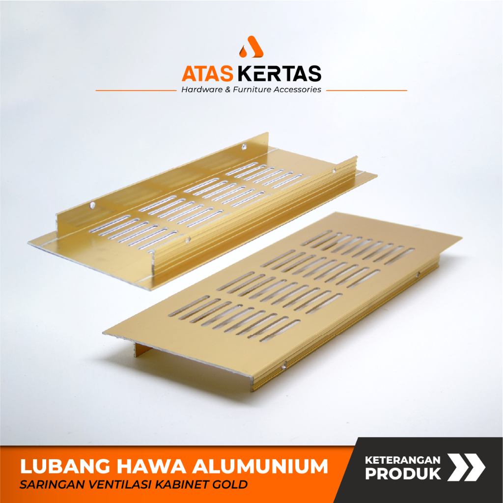 Lubang hawa aluminium ventilasi lemari kabinet kitchen set GOLD