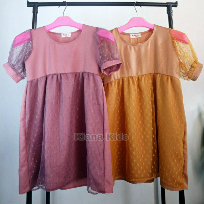 Midi Dress Tile Anak Cantik 2-5 Tahun By Kiana Kids | Pakaian Anak | Baju Anak | Kaos Anak | Dress Anak | Gamis Anak