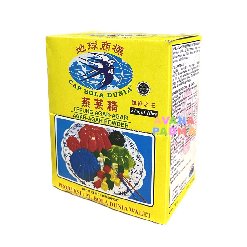 

Cap Bola Dunia Agar-Agar Powder 1 Box (12pcs)