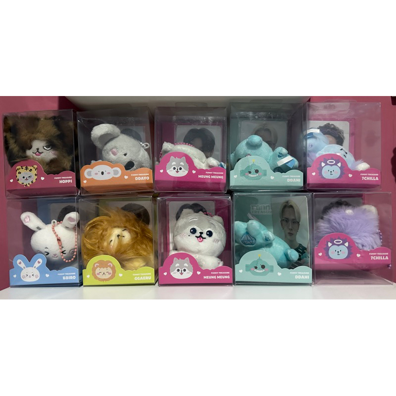 [READY STOCK] MD FUNNY TREASURE PLUSH KEYRING, PHOTOCARD HOLDER DAN MONITOR PLUSH DOLL
