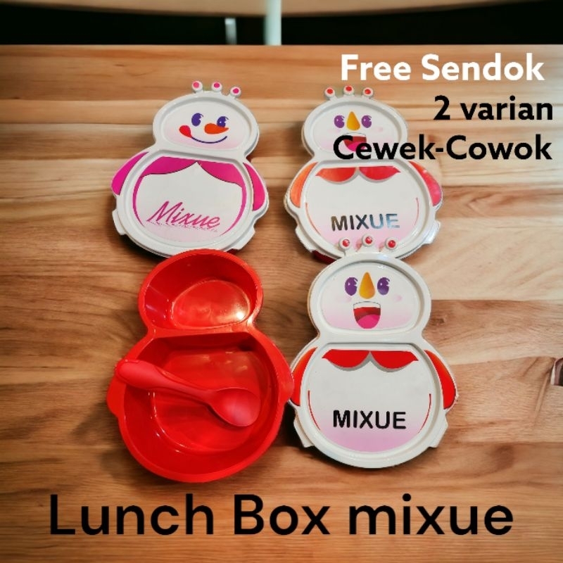 lunch box  mixue lucu tempat  bekal mixue  tk sd kotak makan