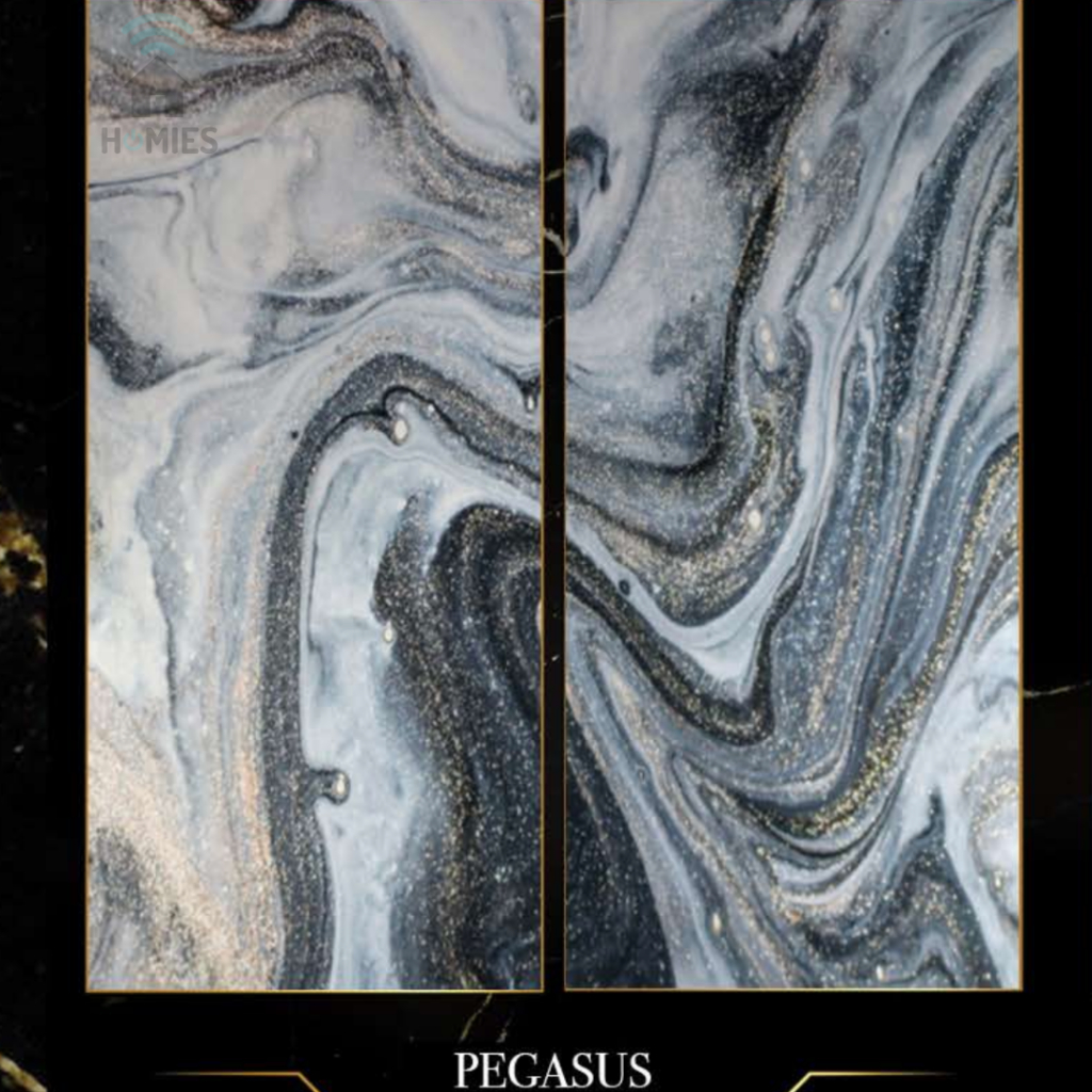 Wall Panel PVC STONE BASED Motif Marmer BOOKMATCH Special Mevvah 240X120X0.3cm