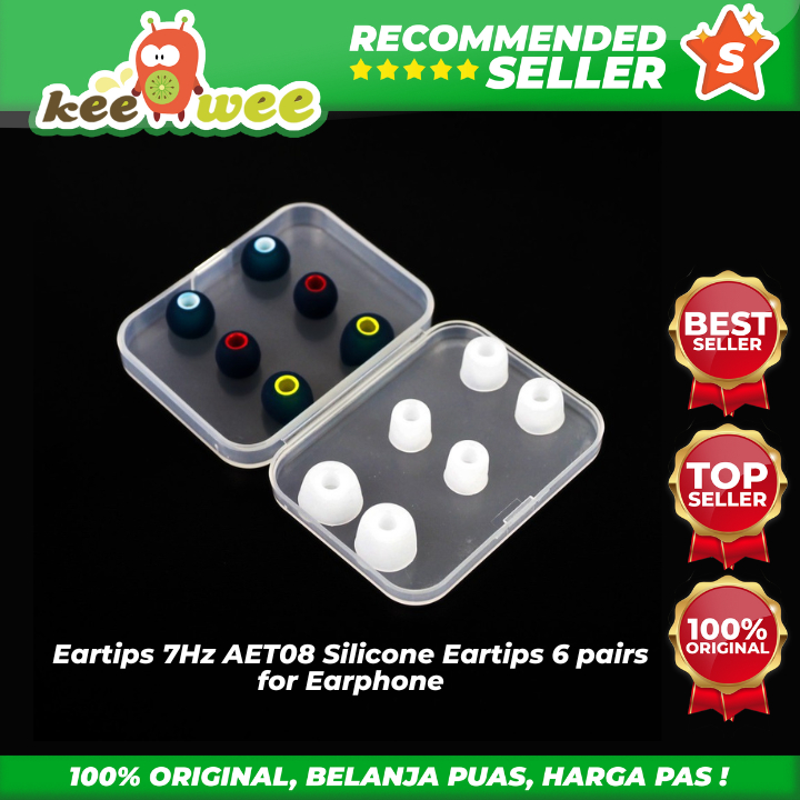Eartips 7Hz AET08 Silicone Eartips 6 pairs for Earphone