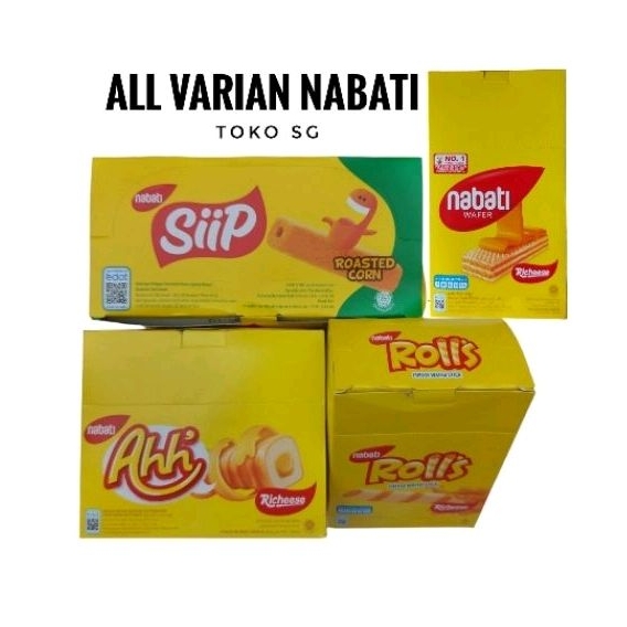 

Varian produk nabati / nabati siip / nabati ahh / nabati roiis / nabati wafer [ 1 kotak isi 20 pcs ]