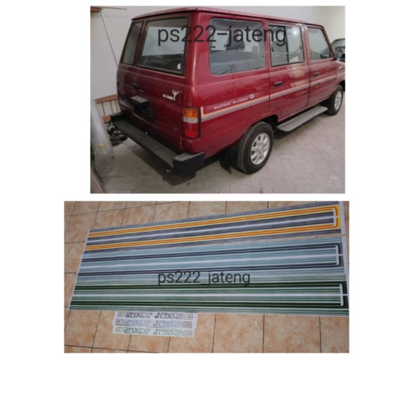 Sticker stiker list body super kijang g 1.5 long short / stiker kijang super g 1.5 lama