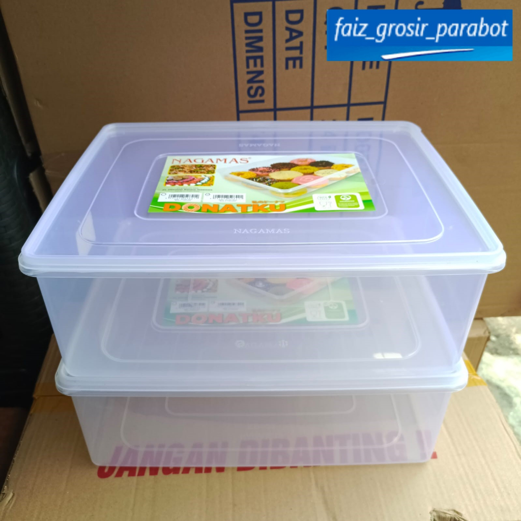 Box Donat Jumbo / Tempat Donat Jumbo / Box Kue / Box Kue Plastik / Tempat Kue Donat Besar / Box Segi