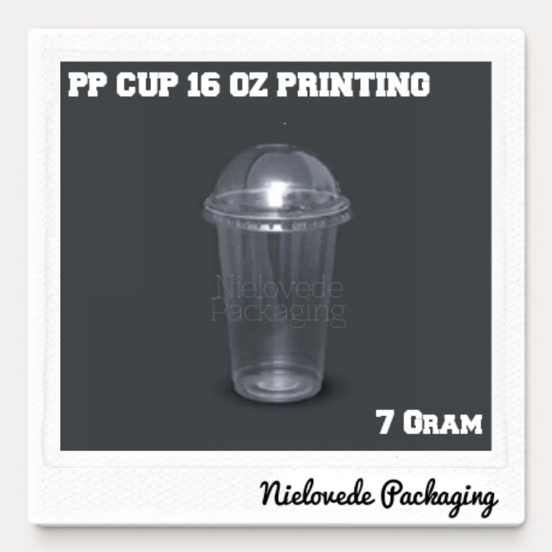 PP CUP 16 OZ PRINTING - Tanpa tutup