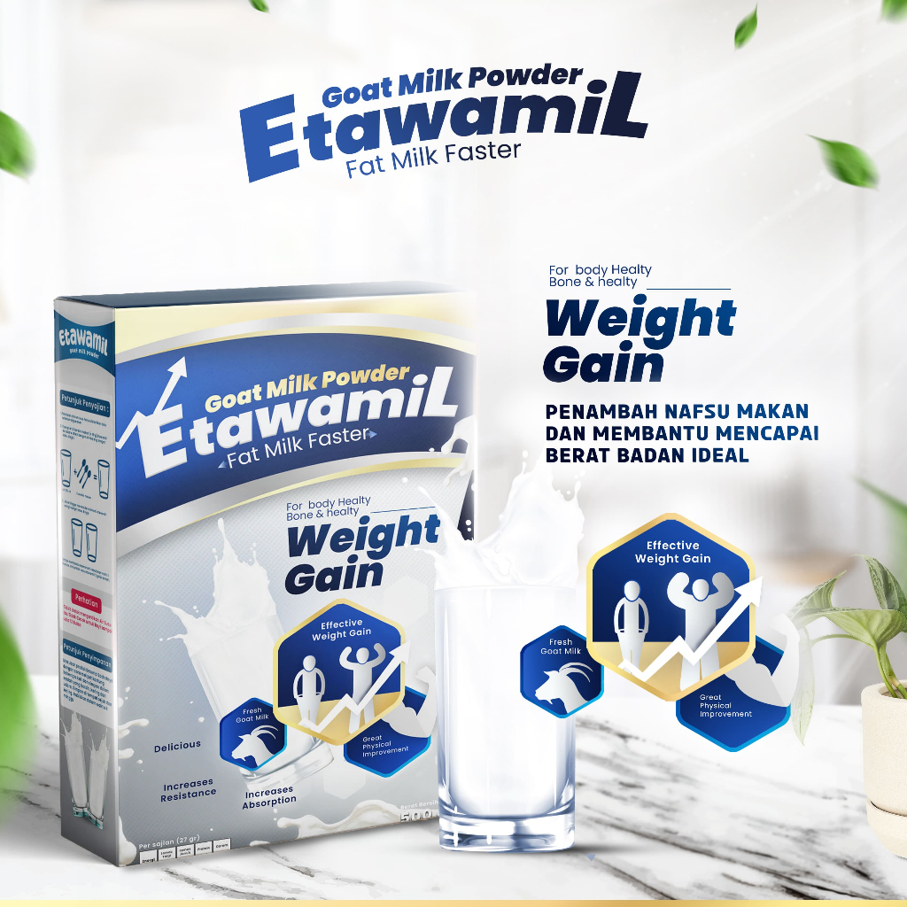 

Etawamil Weight Gain Etawa Susu Kambing - Susu Gemuk Penambah Berat Badan & Nafsu Makan Halal BPOM 500 gram