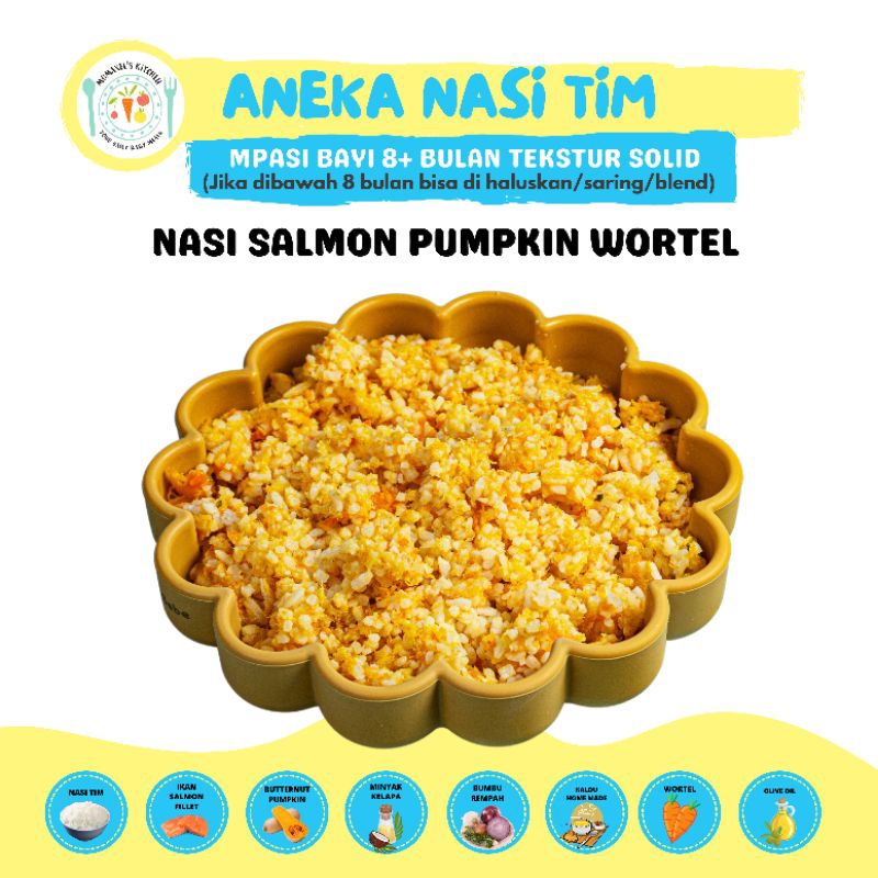 

NASI SALMON PUMPKIN WORTEL (MPASI FROZEN)