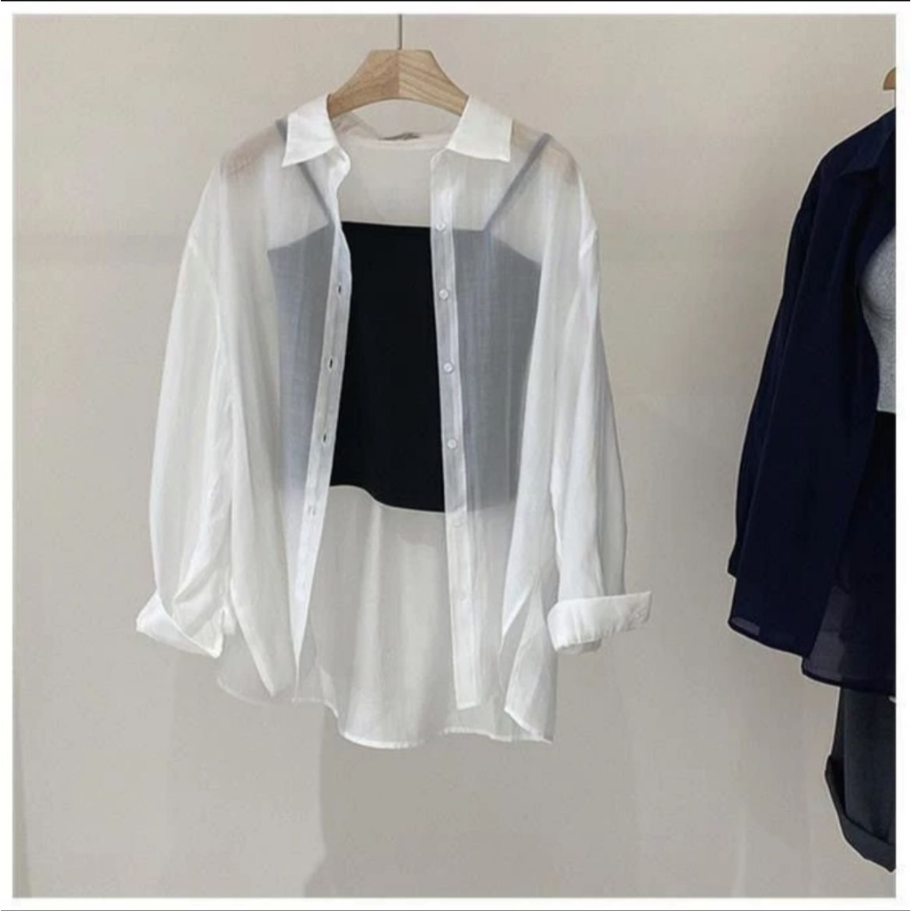 Ami Collection - Kemeja Basics Kekinian / Kemeja Transparan / Kemeja OOTD