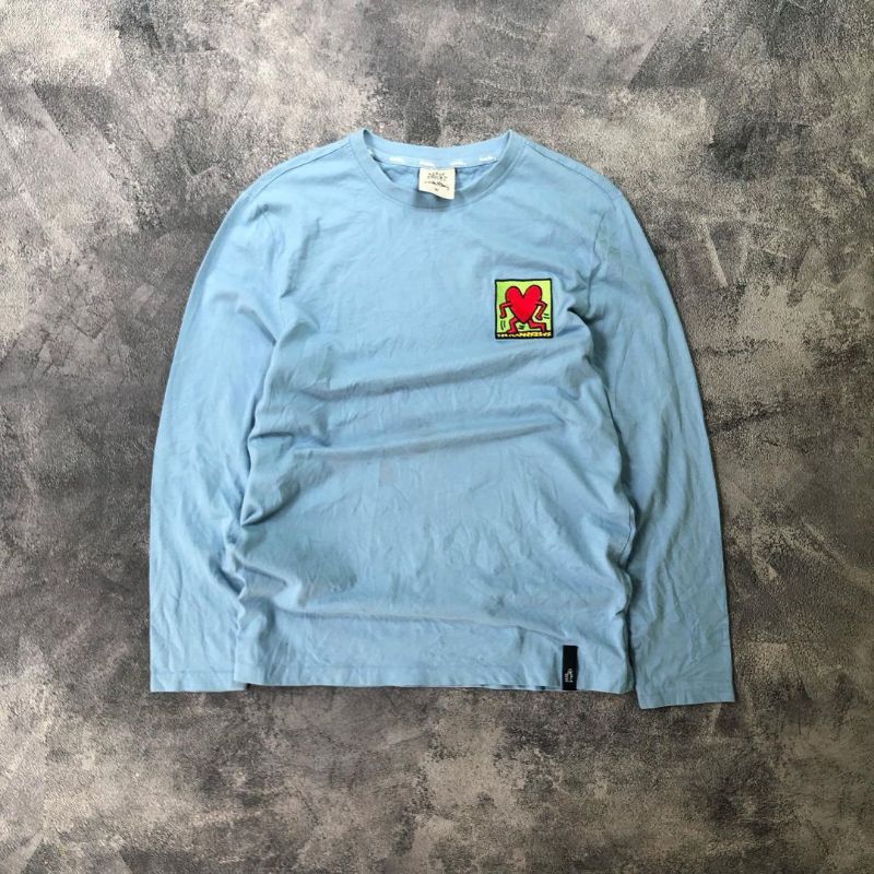 Long Sleeve Kaos Lengan Panjang Keith Haring Original