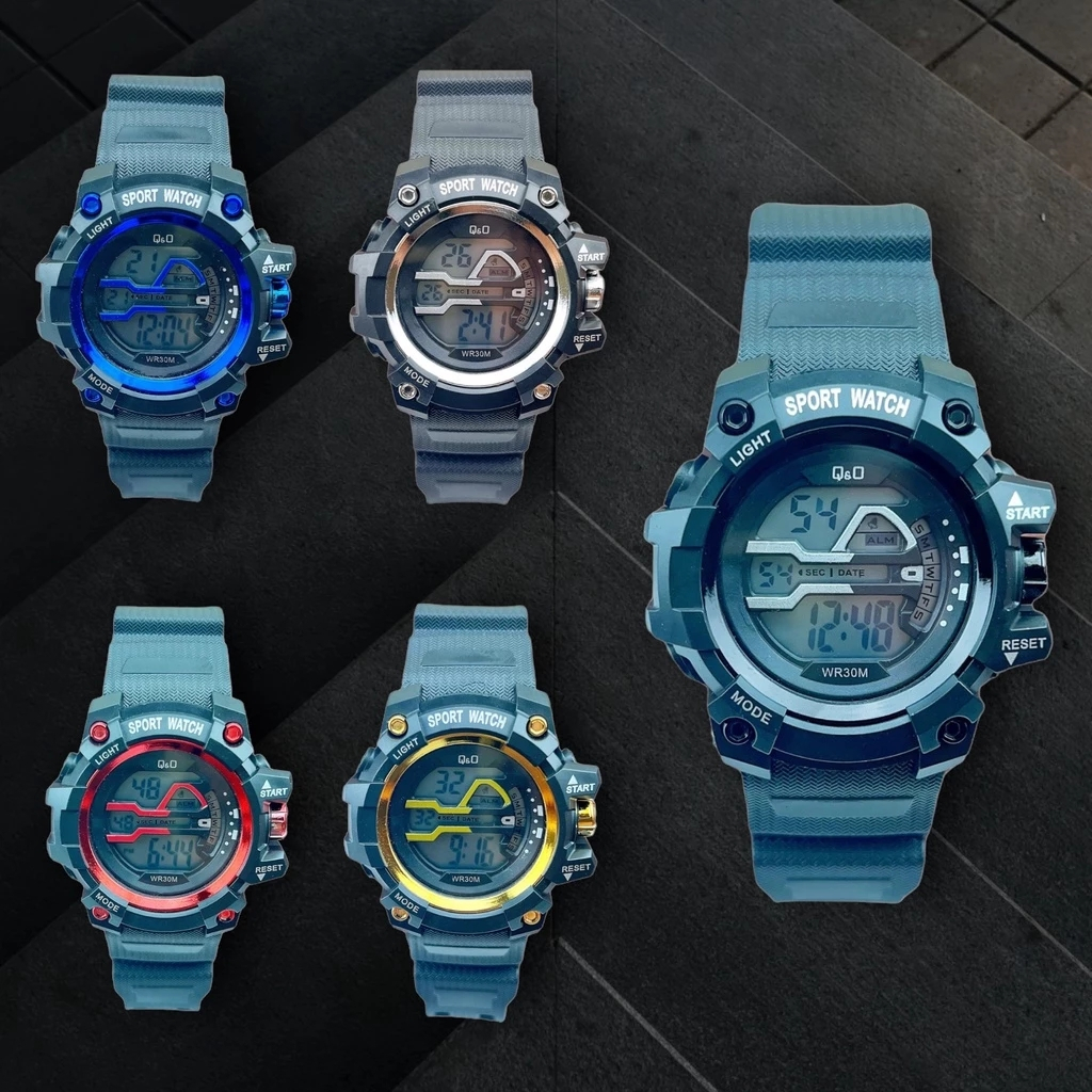 Jam Tangan Digital Sport Qnq Kecil Model 1810-3 Jam Tangan Untuk Pria Dan Wanita