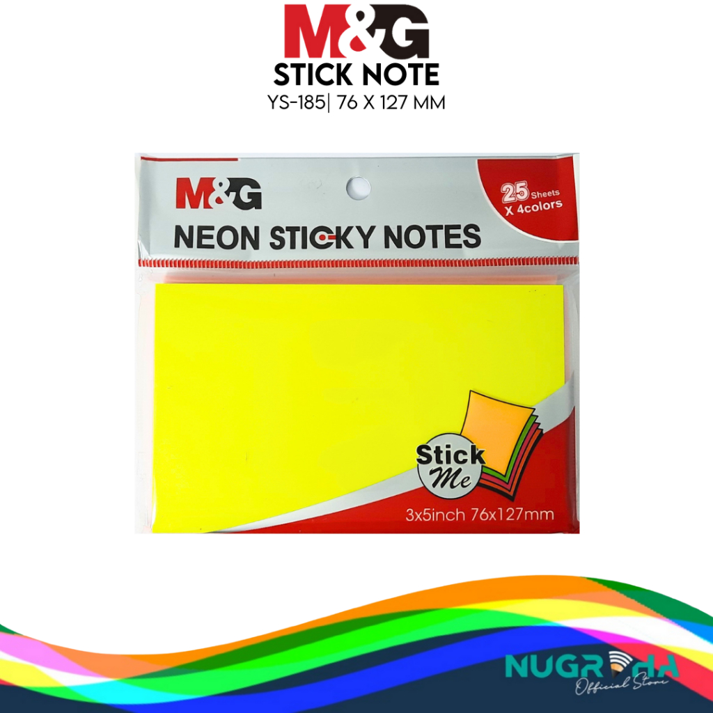 

MEMO STICK NOTE STICKY NOTES 4 WARNA M&G YS185 3X5 INCH