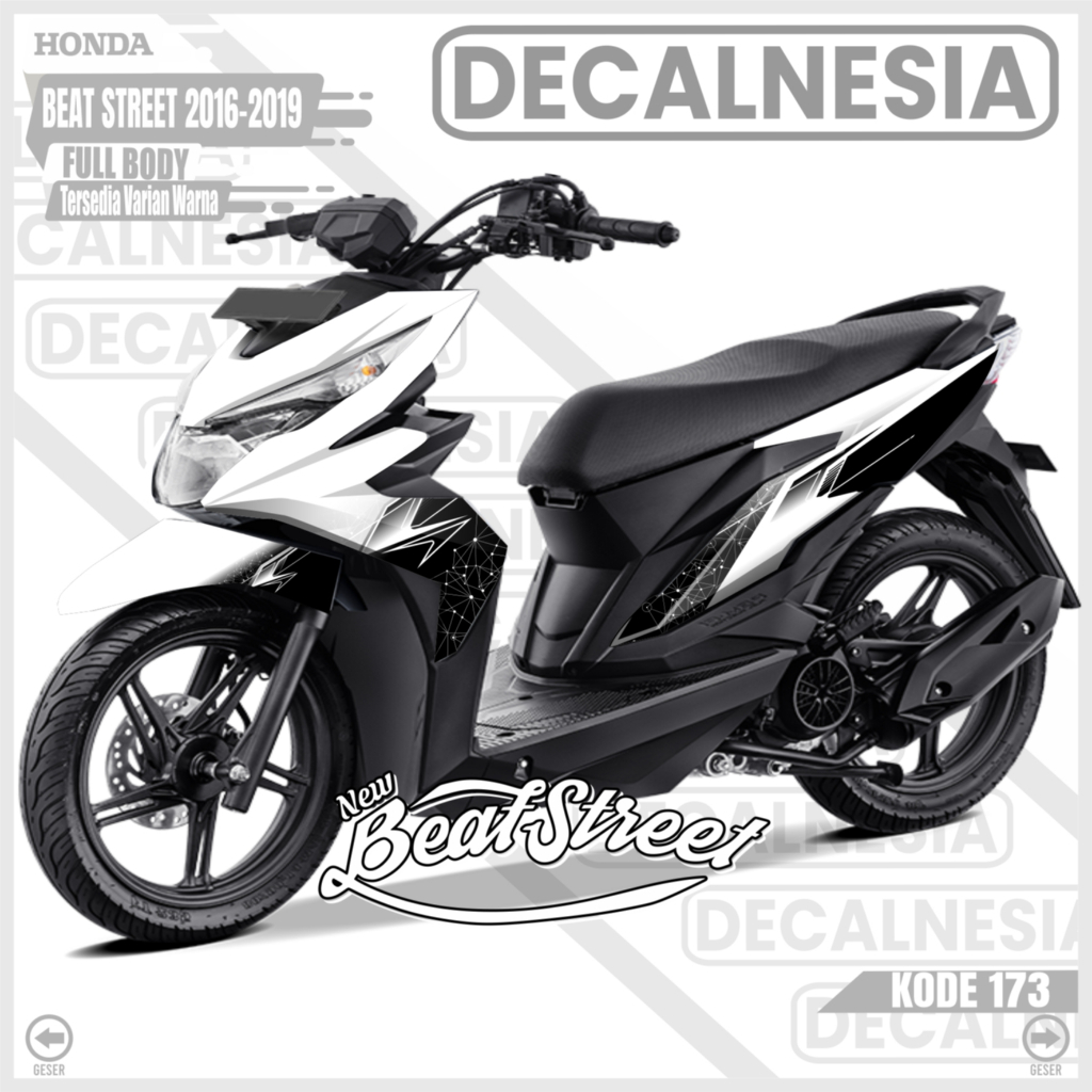 Stiker Decal Motor Beat Street Old 2016-2019 Full Body Variasi Modifikasi Kece Keren Decalnesia C173