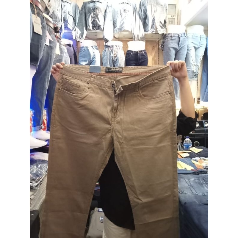 (KANVAS JUMBO) celana panjang pria kanvas standar HUGO GOLD premium//celana panjang kanvas model reg