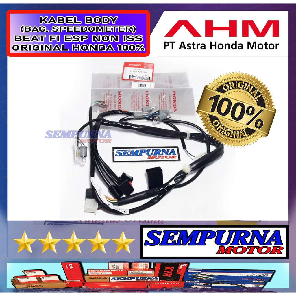 37224-K25-601 Kabel Body Bagian Speedometer Atau Fitting Bagian Atas Beat Fi Esp Non Iss 100% Origin