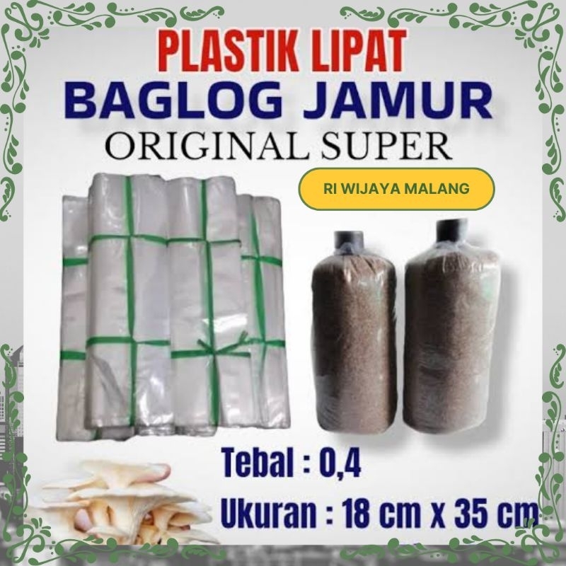 PLASTIK JAMUR TIRAM / PLASTIK BAGLOG JAMUR / PLASTIK LIPAT JAMUR TIRAM / PLASTIK JAMUR KILO AN / PLA