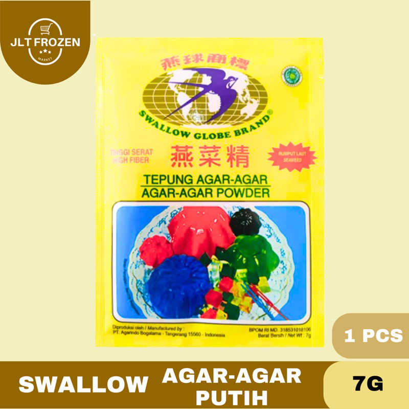 

Agar Swallow Globe PCS / Tepung Agar Agar Putih / Swallow Agar Putih / Agar Merah Swallow / Agar Hijau - 7g