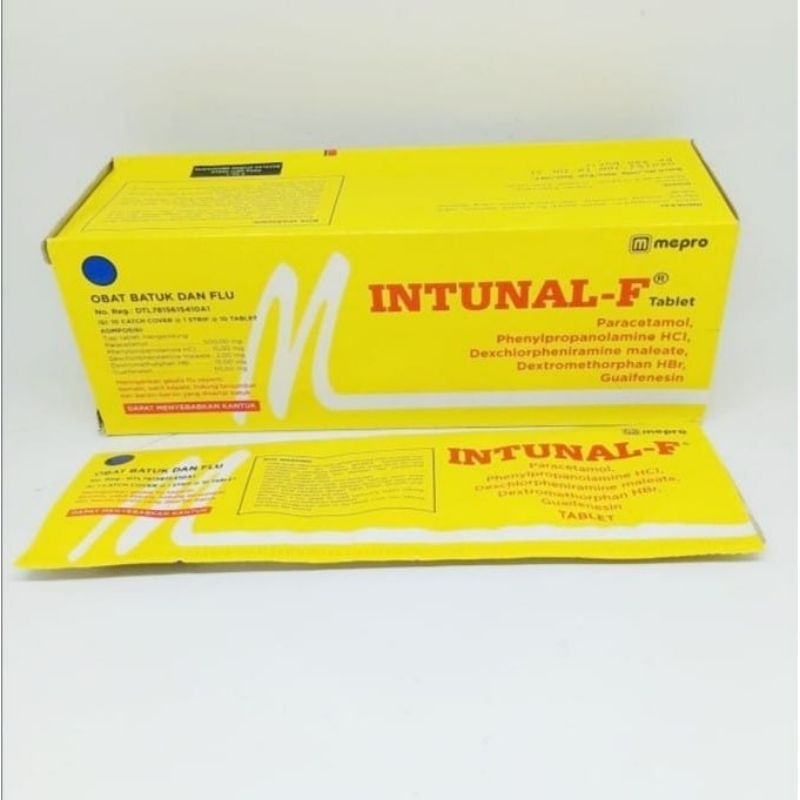 INTUNAL F ISI 4TABLET/INTUNAL F ISI 10TAB/OBAT BATUK DAN FLU