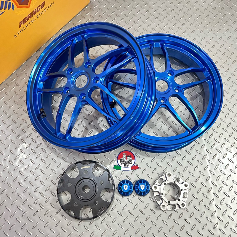Velg FRANCO Spider Blue 12" Front & Rear Vespa Sprint Primavera GTS GTV