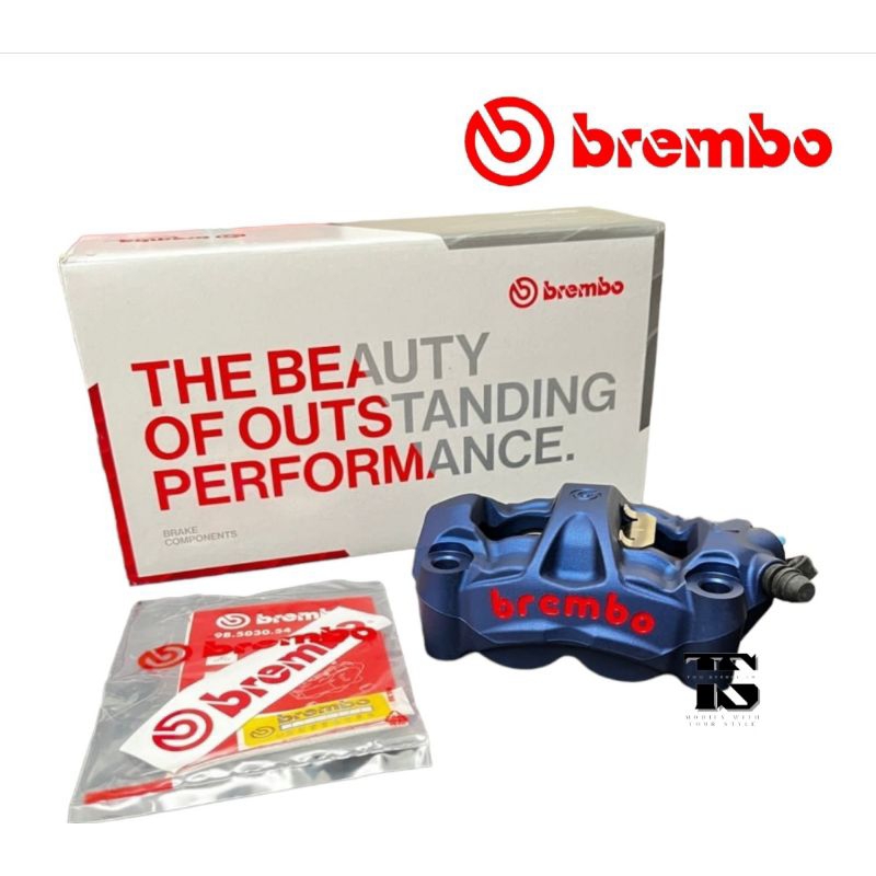 Kaliper Brembo M50 Original Pitch 100 MM Anodized Blue Caliper Brembo M50 Original Brembo