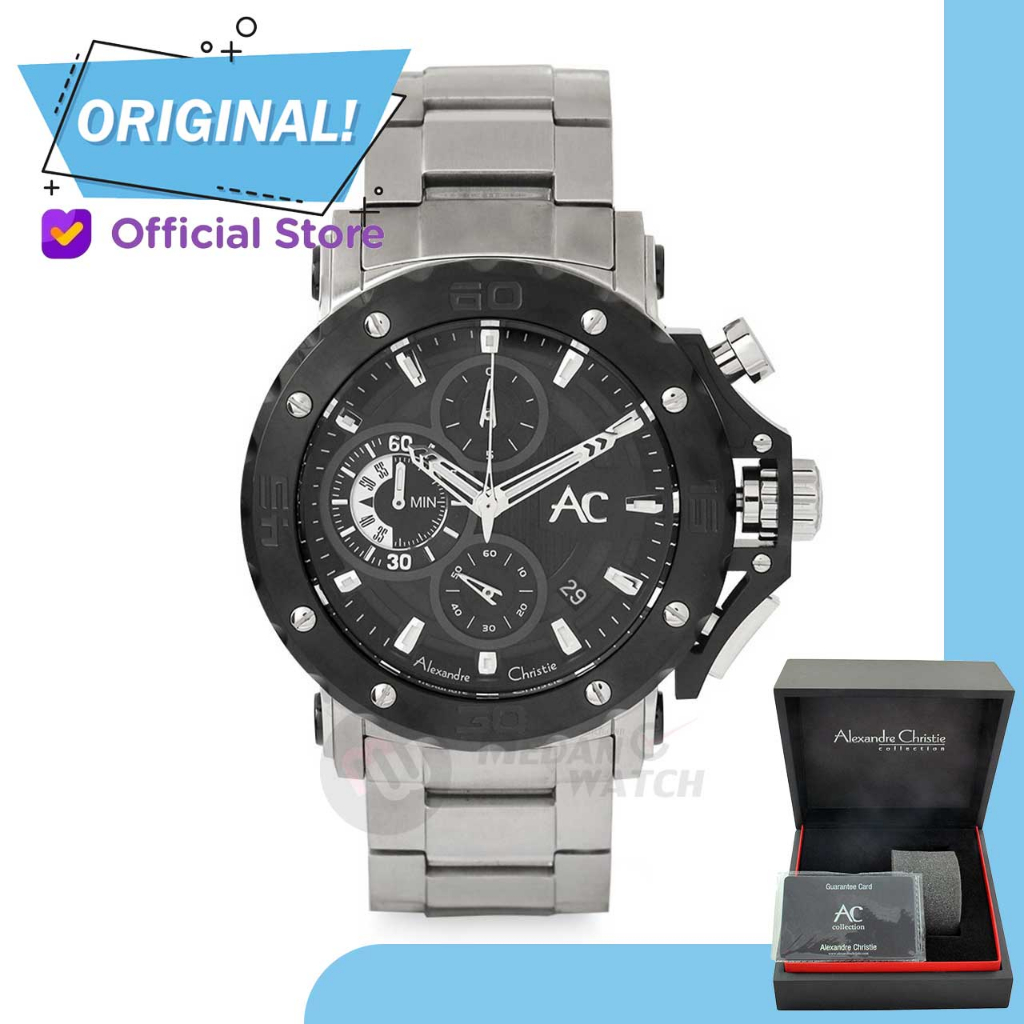 Jam Tangan Pria Analog Alexandre Christie 9205MC AC9205 AC 9205 MC 9205 MCBTBBA Original Garansi Res