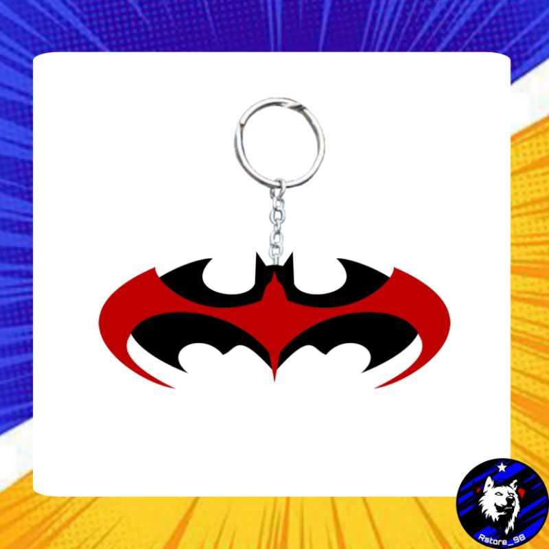 KEYCHAIN GANTUNGAN KUNCI ACRYLIC LOGO EMBLEM BATMAN