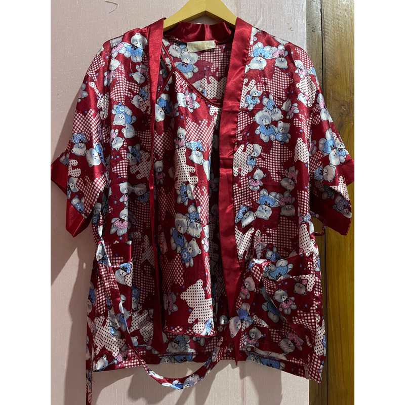 PRELOVED kimono tidur set (minus celana)