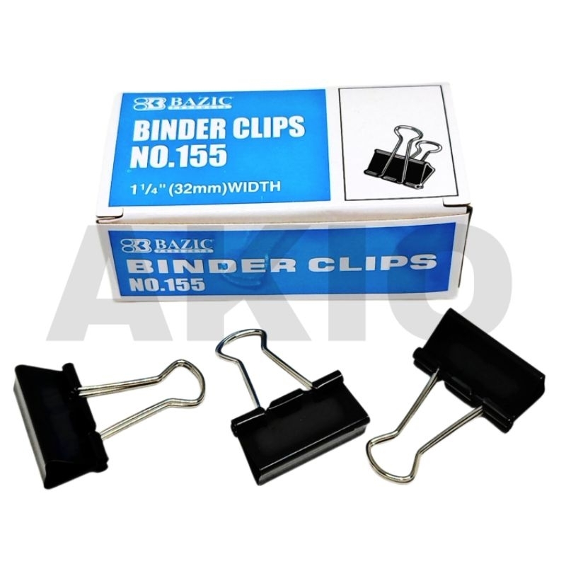 

Binder Clip Klip Penjepit Kertas BAZIC No. 155 ( Lebar 3,2 cm )