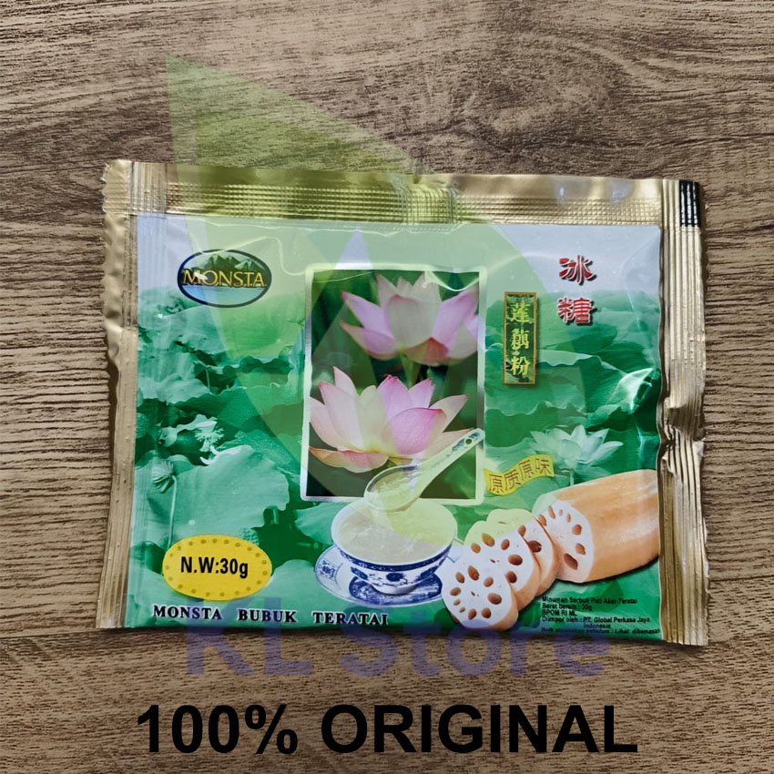 

1 SACHET LOTUS ROOT MONSTA MINUMAN SERBUK PATI AKAR TERATAI lotus powder LIANHUA FEN LIAN HUA FEN