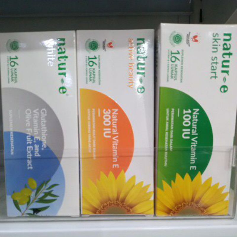NATUR E WHITE | Natur E 100 IU | 300 IU |  NATUR E ADVANCED (16 Kapsul)
