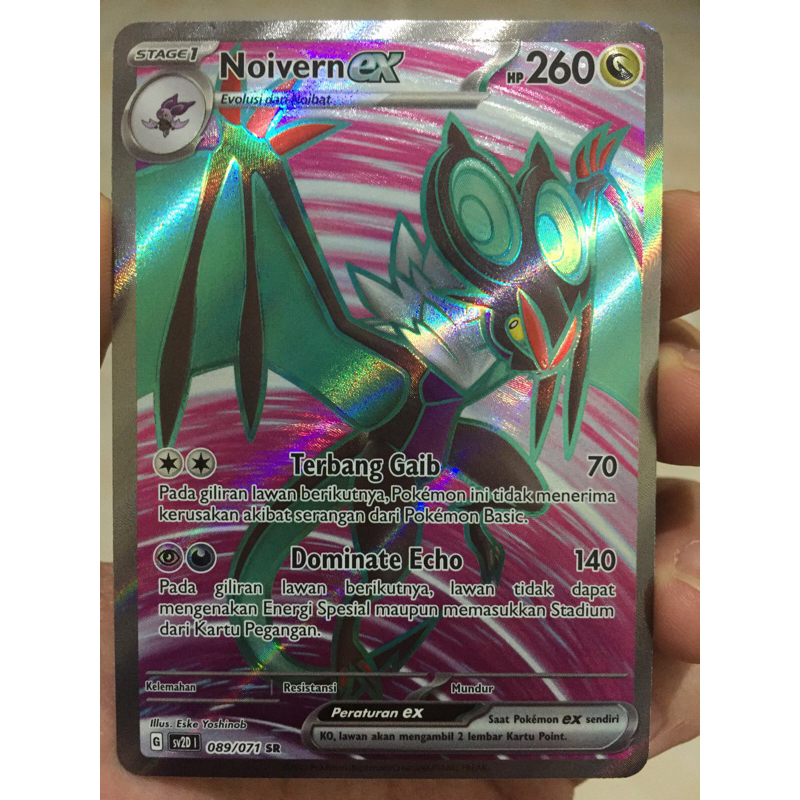 KARTU POKEMON NOIVERN ex SR INDONESIA HOLO NOT MINT