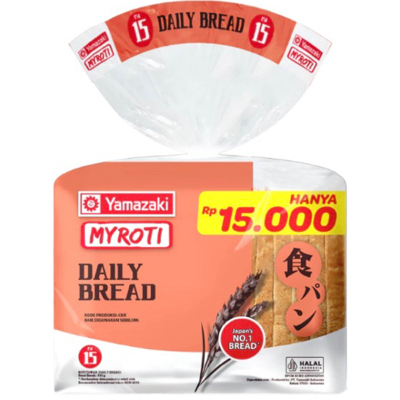 

Yamazaki MYROTI-Tawar Daily Bread isi 15 Slice