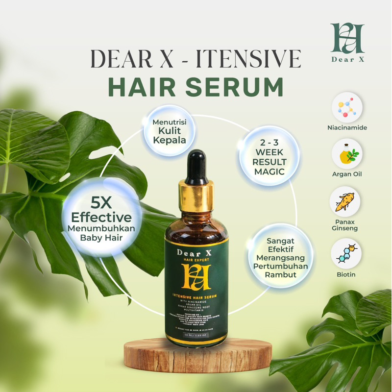 DEAR X -  Intensive Hair Serum Vitamin Penumbuh Rambut Rontok I Hairserum I Hair Serum Ginseng | Hai