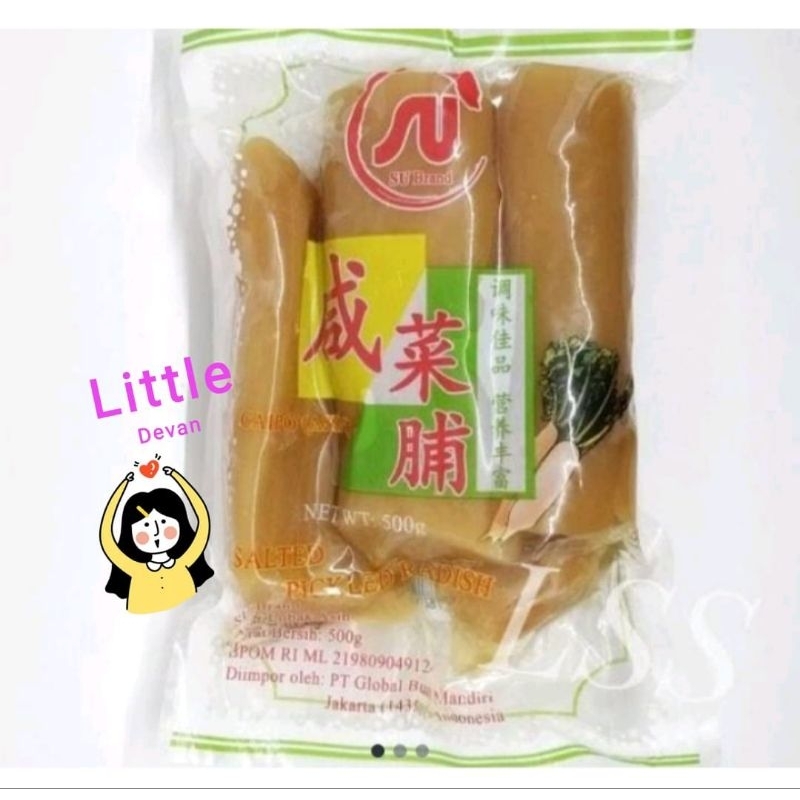 

jaipo chai po coiphu, acar lobak asin utuh SU brand 500 gr