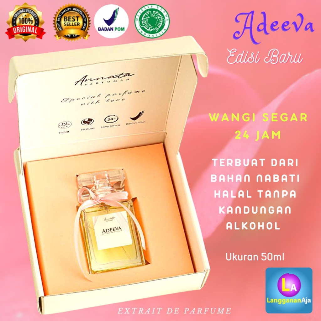 Parfum Annata ADEEVA ORI 50ml Minyak Wangi Tahan Lama 24 jam NonAlkohol