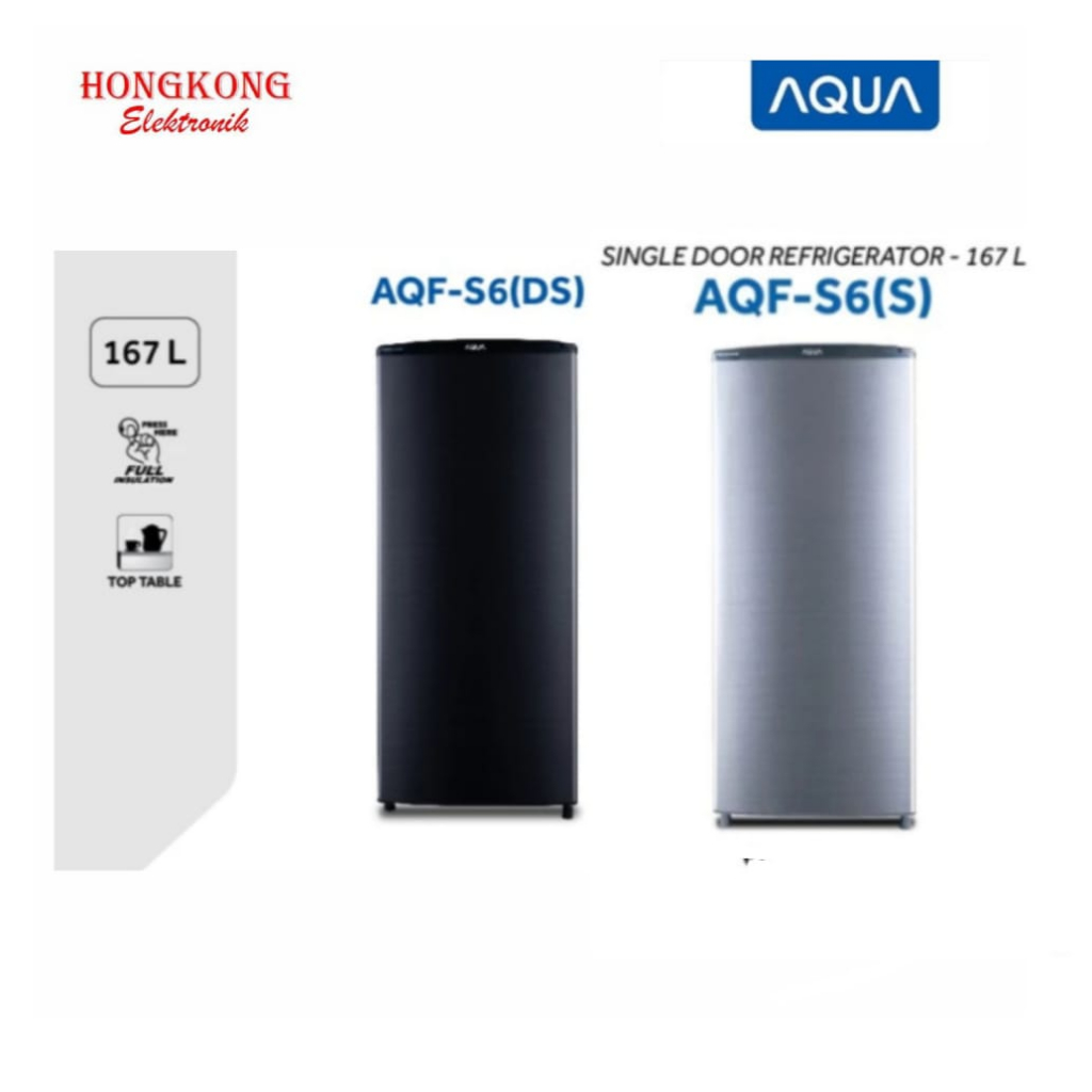 Kulkas Freezer AQUA JAPAN AQF-S6(S) 6 RAK lemari es pembeku es batu kulkas