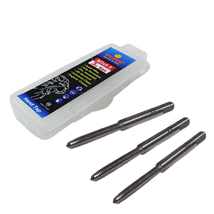 TORA Hand Tap Set 3 Pcs M3 x 0,5 - Tap Ulir Drat Baut