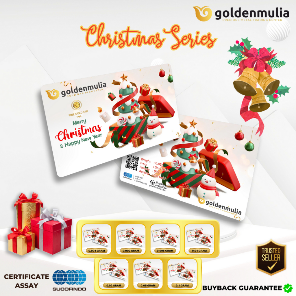 GOLDEN MULIA Logam Mulia Gift Series Christmas 0.001 gr - 0.01 gr