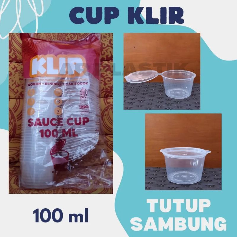 Cup Klir 100 ml / Cup Puding 100 ml / Tempat Puding 100 ml (Tutup Sambung)