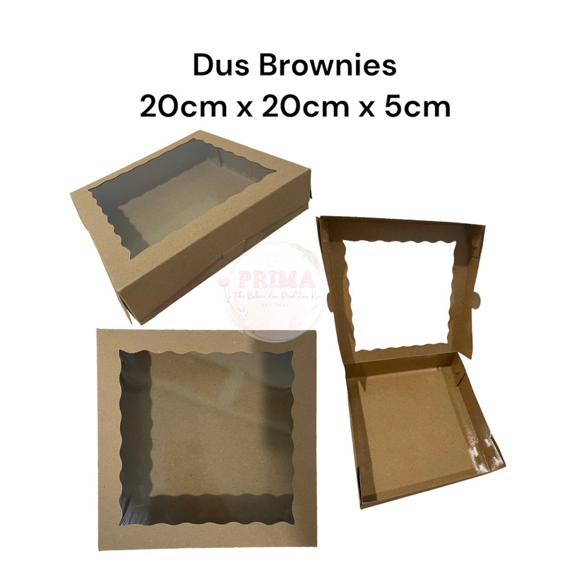 Dus Brownies 20x20 / Box Kraft brownies