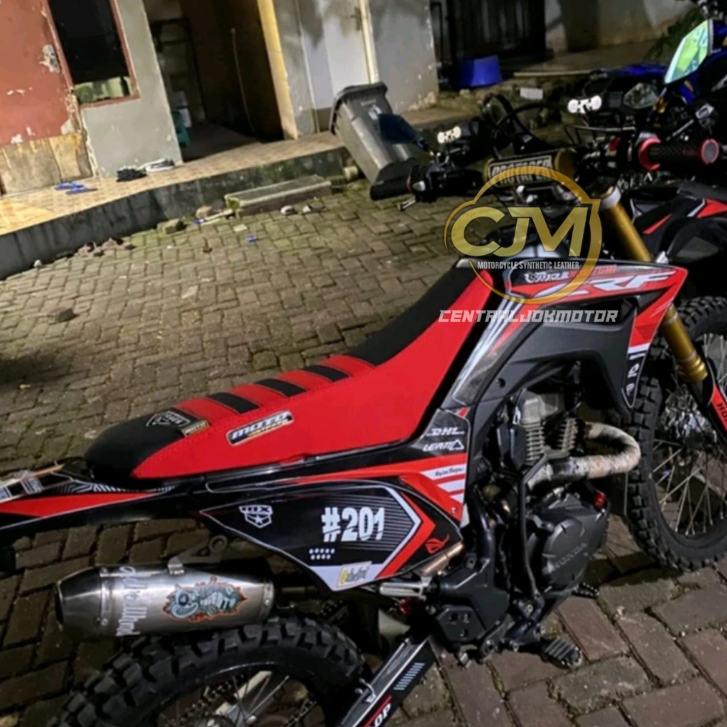 cover sarung jok crf,wr15,klx,ktm,dll bahan press amplas supermoto