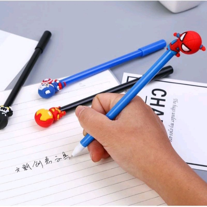 

pena pulpen karakter superhero gel