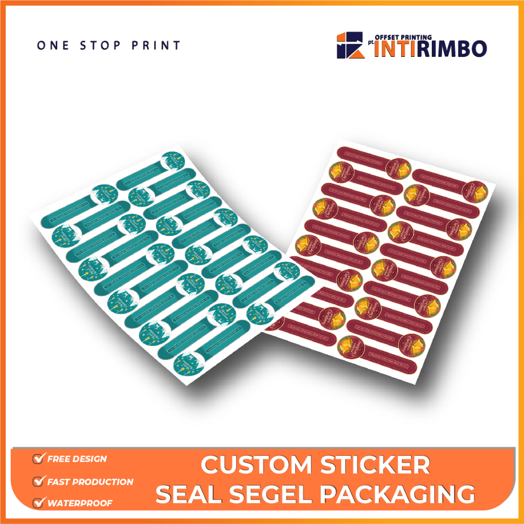 Custom Sticker Seal Toples Packaging Box Makanan