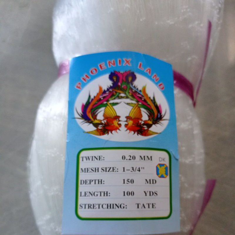 Jaring ikan 0.20 1¾ inchi 150md/100yds TATE mata malang jaring ikan senar jaring ikan murah pukat ik