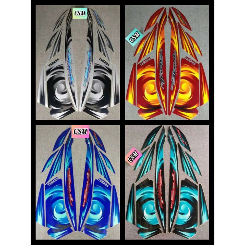 STIKER STRIPING LIS LES POLET PLAT BODY MOTOR YAMAHA MIO SOUL 2007