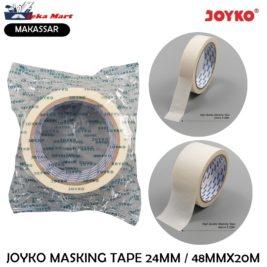 

[ROLL] JOYKO MASKING TAPE 24MM/48MMX20M PLAKBAN DIKO