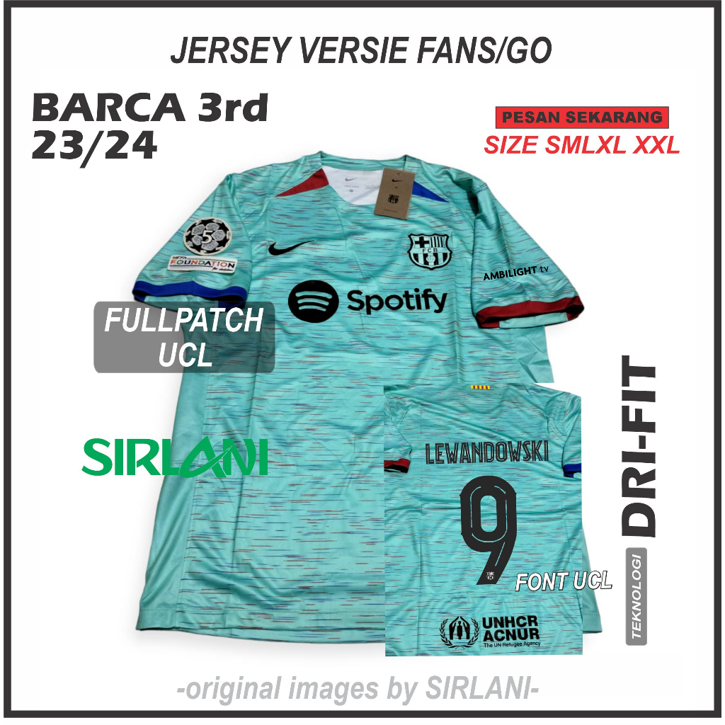 JERSEY BARCA 3rd NEW MUSIM 2023 2024 JERSEY BOLA BARCELONA 3rd 23 24